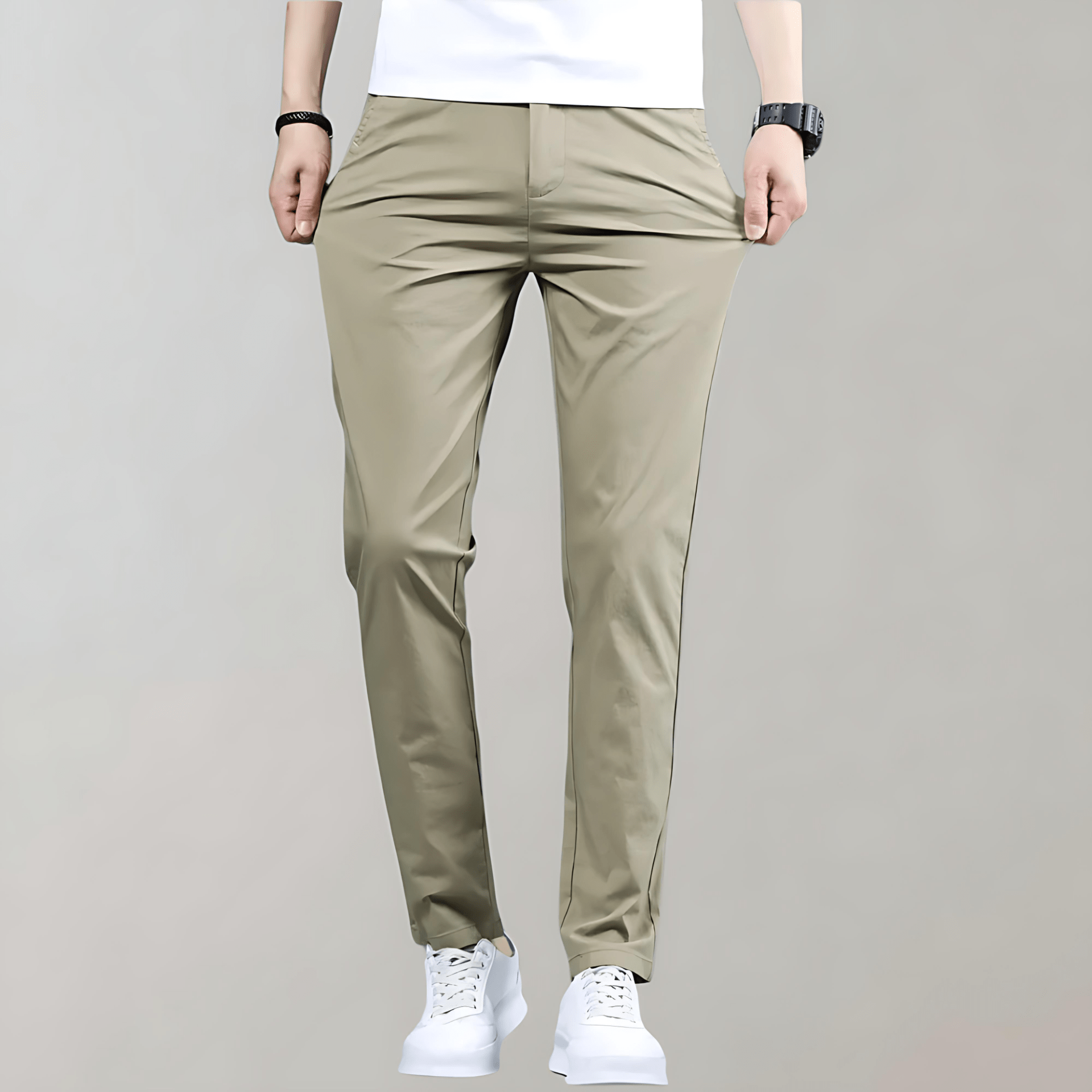 Cevori Lightweight Slim Fit Stretchable Trousers