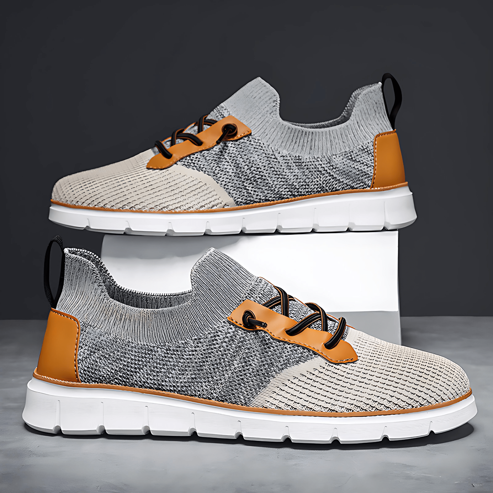 Cevori Low-Top Lace-Up Mesh Sneakers