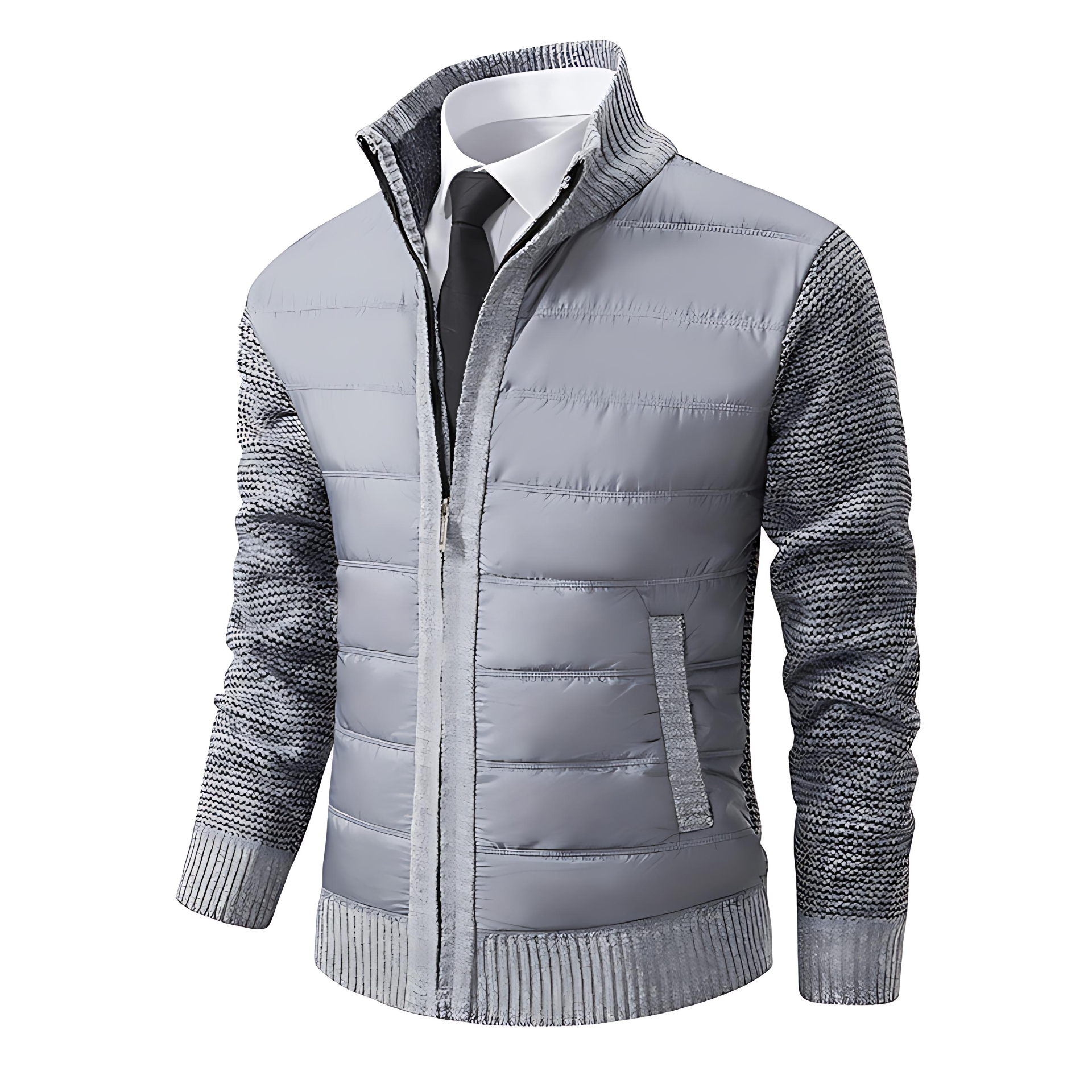 Cevori Modern Collar Quilted Hybrid Jacket
