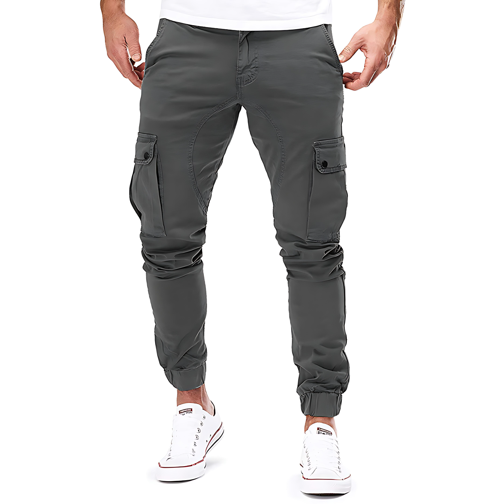 Cevori Multi-Pockets Slim Fit Cargo Trousers
