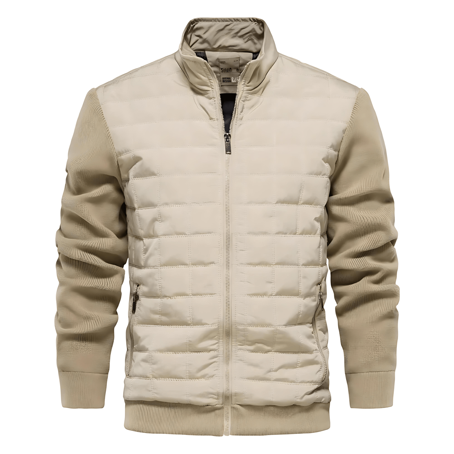 Cevori Quilted Zip-Up Bomber Jacket
