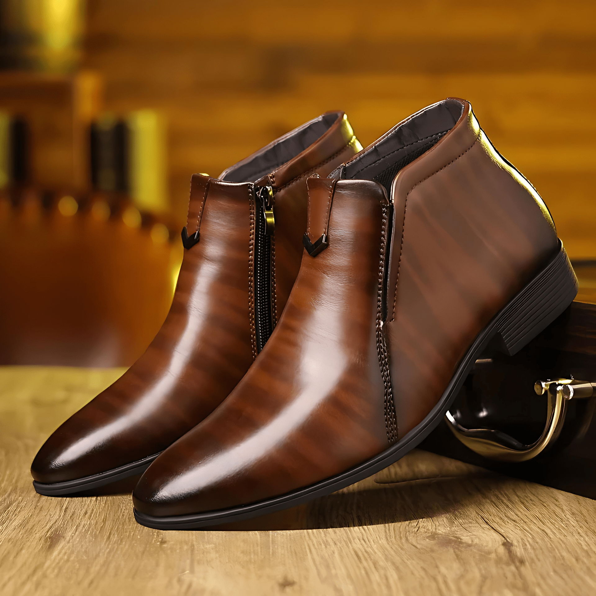 Cevori Retro Polished Style Ankle Boots