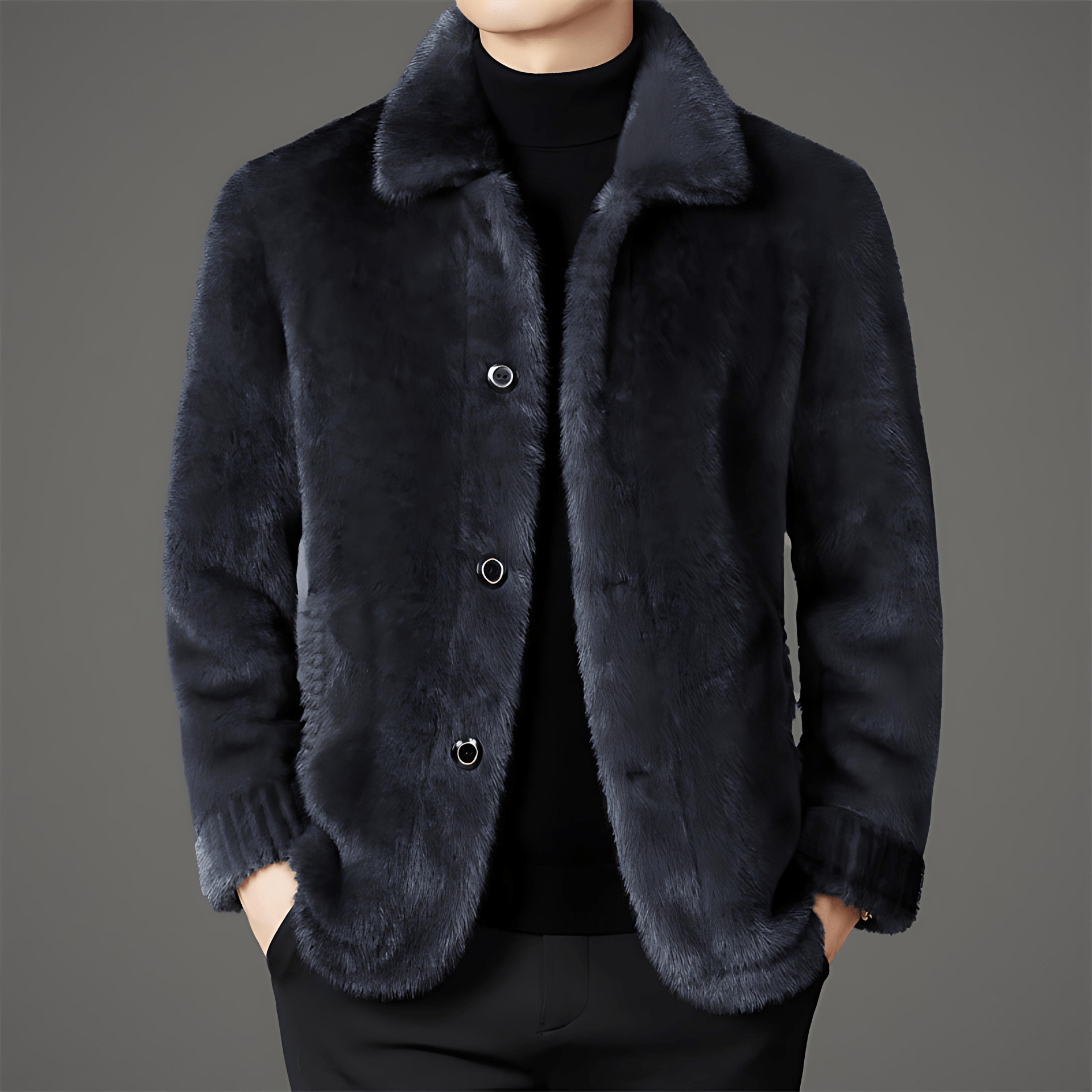 Cevori Reversible Warm Style Faux Fur Jacket