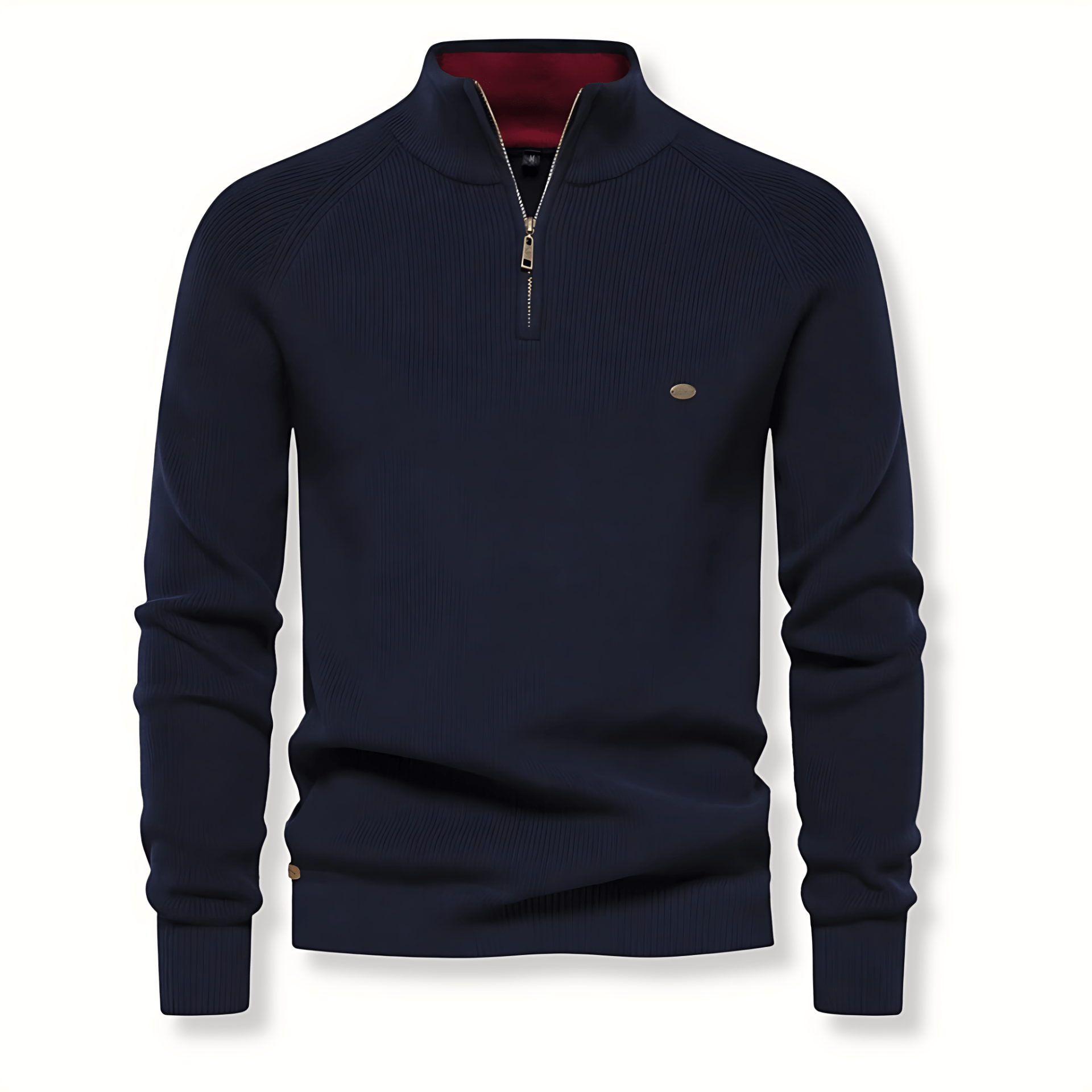 Cevori Slim Fit Half-Zip Knitted Jumper