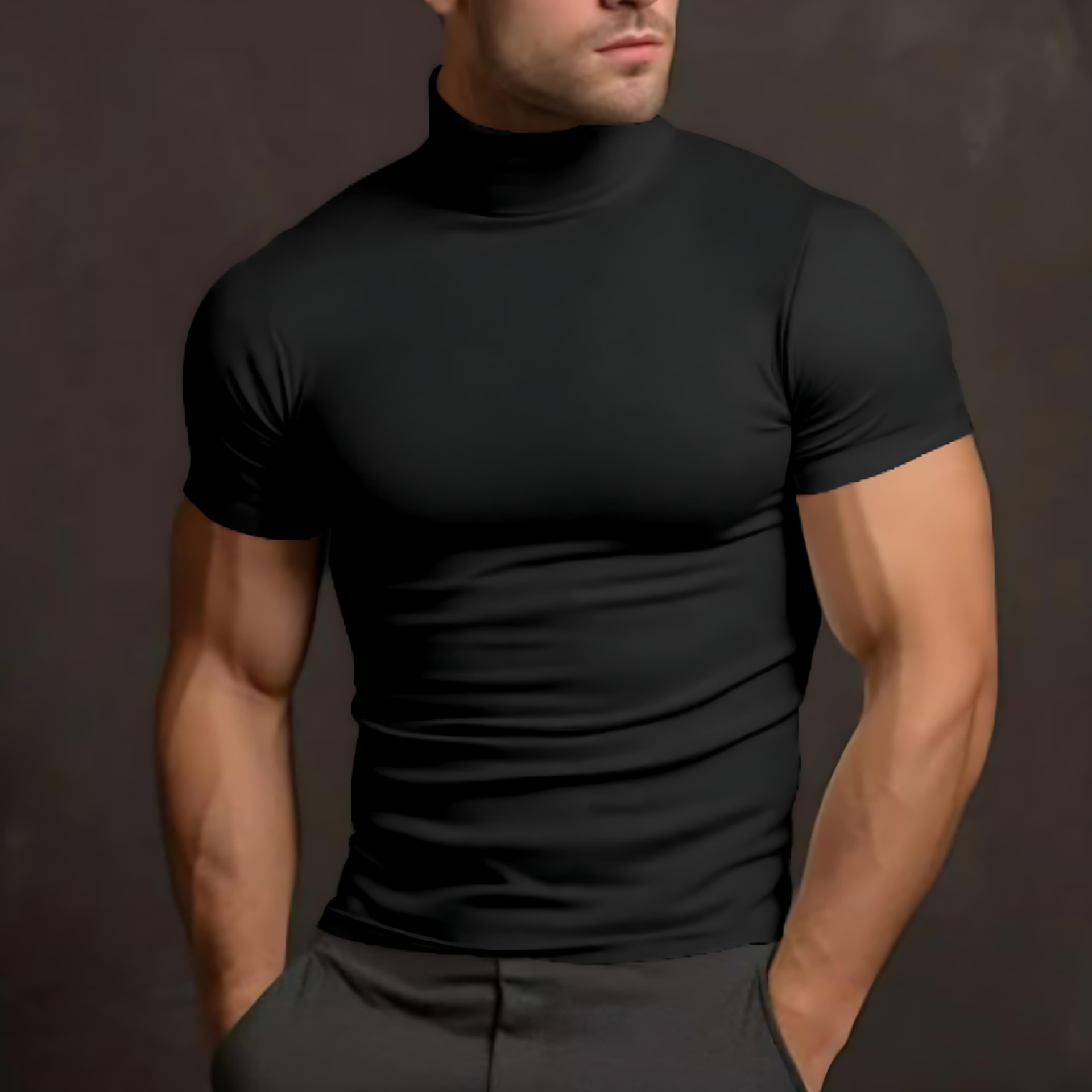 Cevori Slim Fit Turtleneck T-Shirt