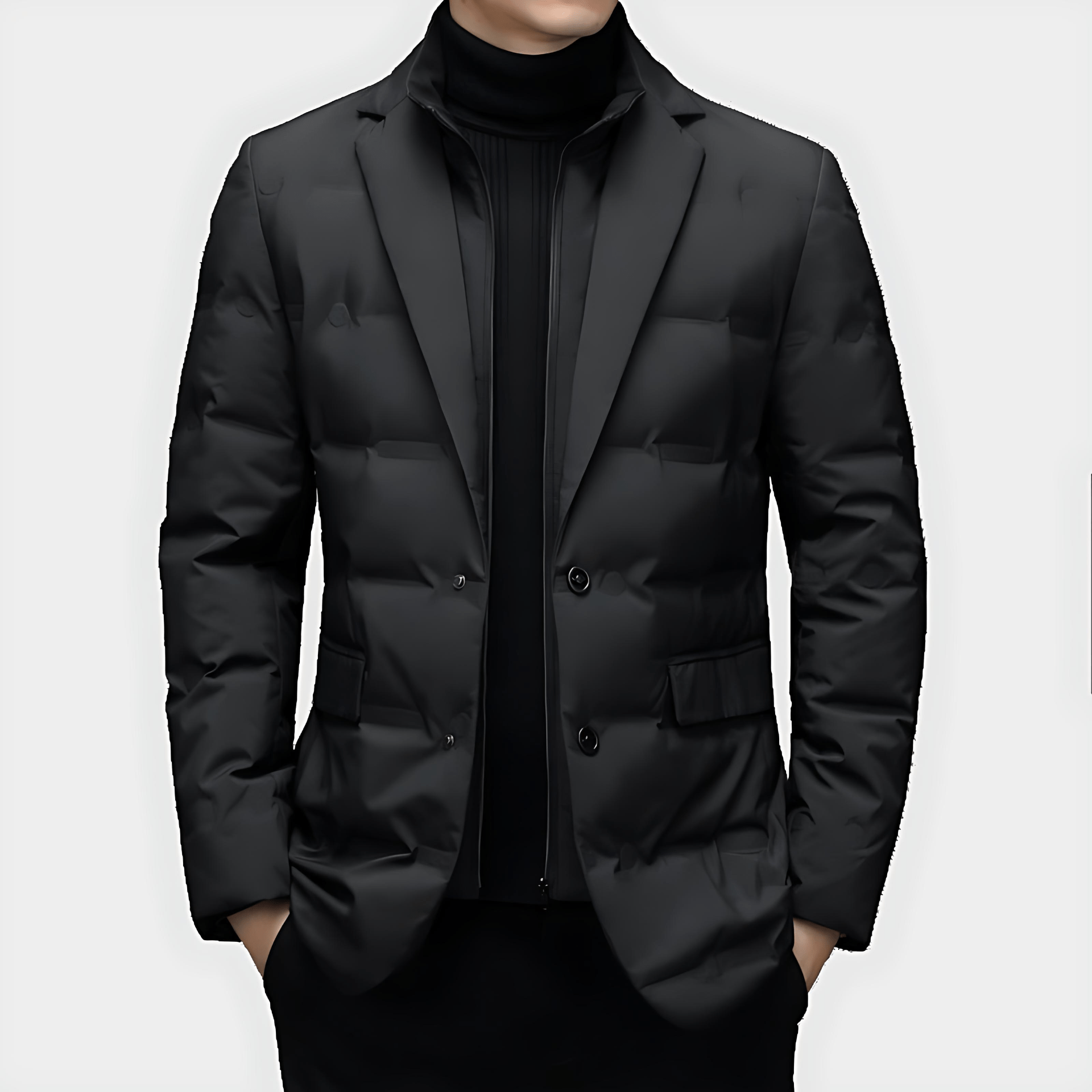 Cevori Smart Outerwear Notch Lapel Padded Jacket