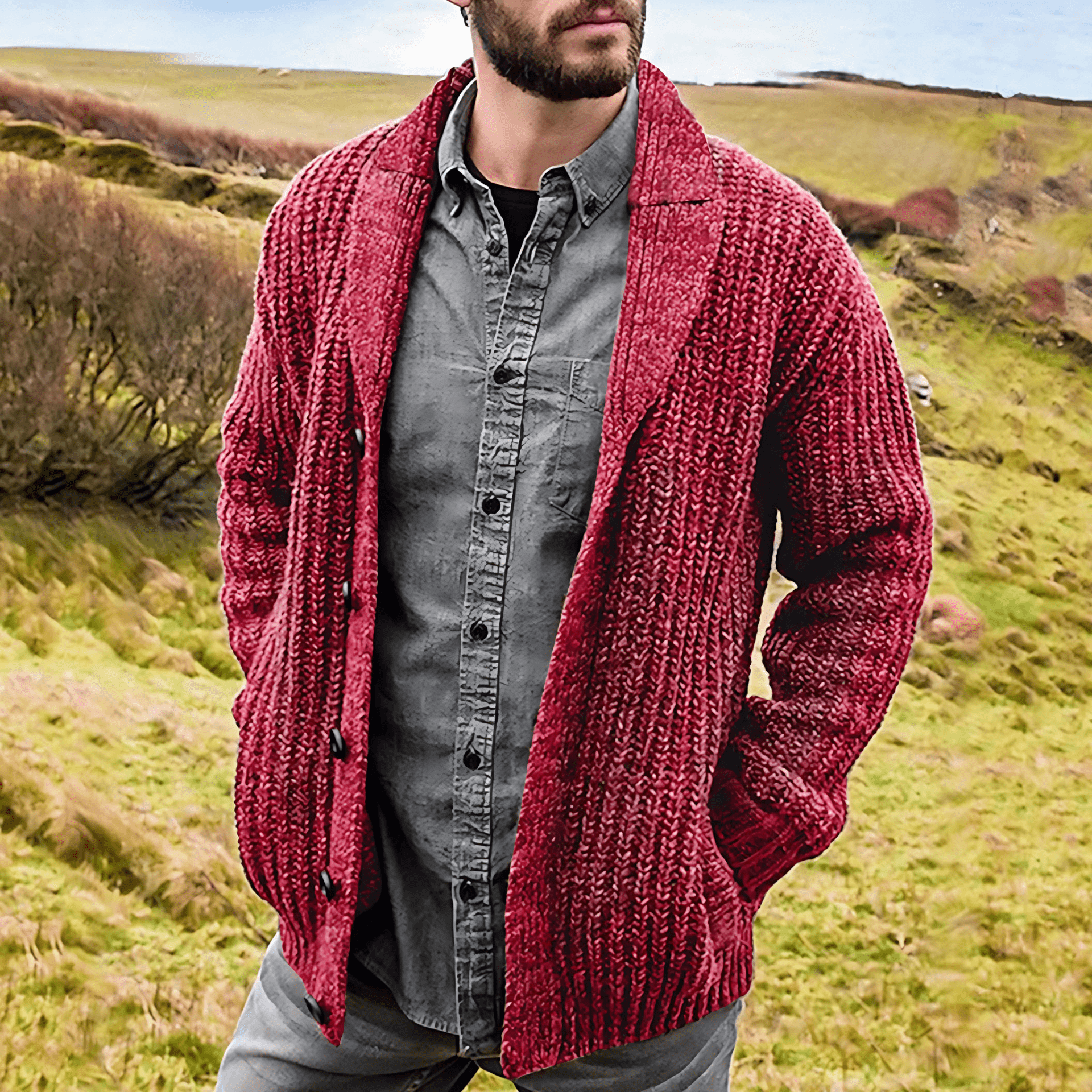 Cevori Soft Comfort Fit Knit Cardigan