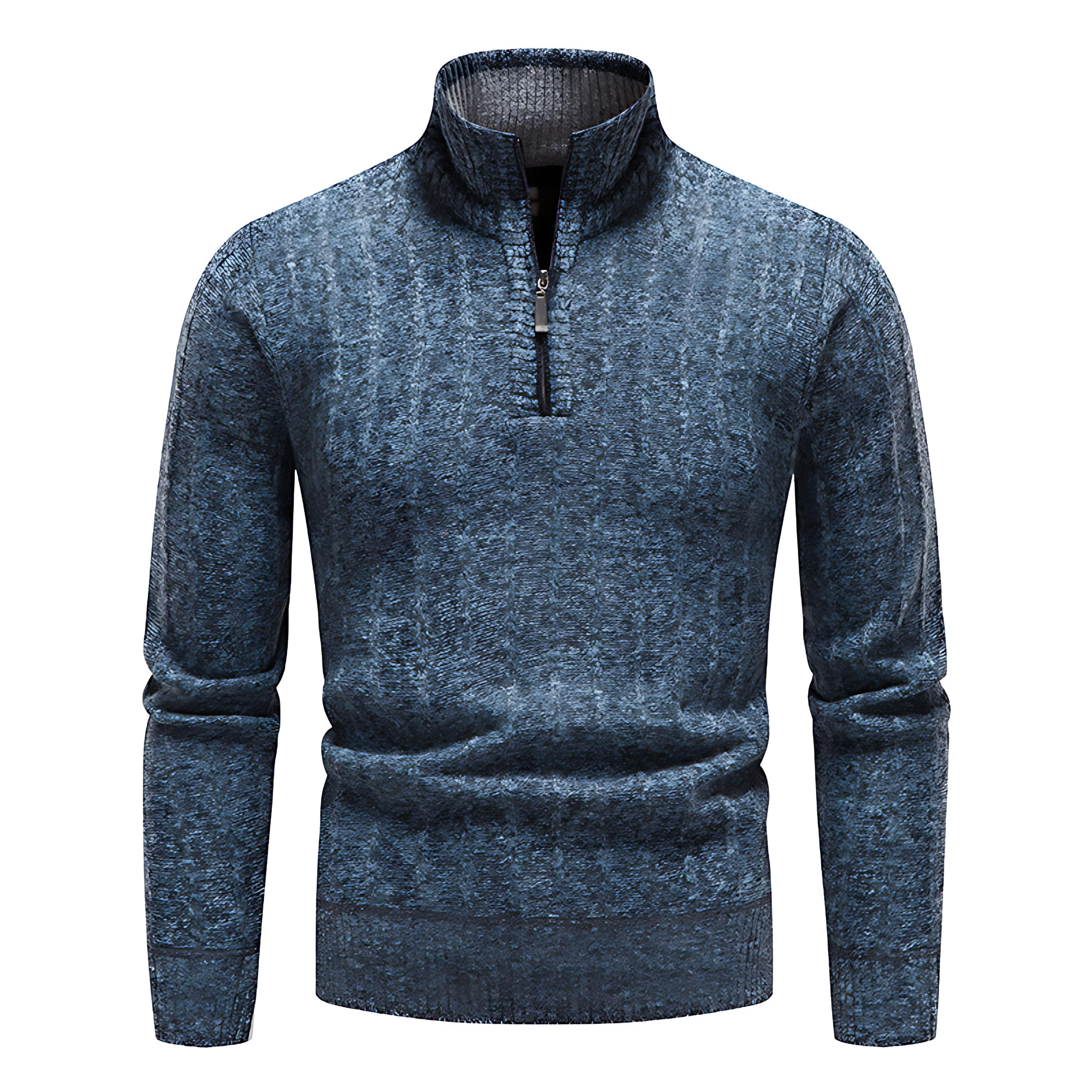Cevori Stand-Up Collar Knitted Jumper