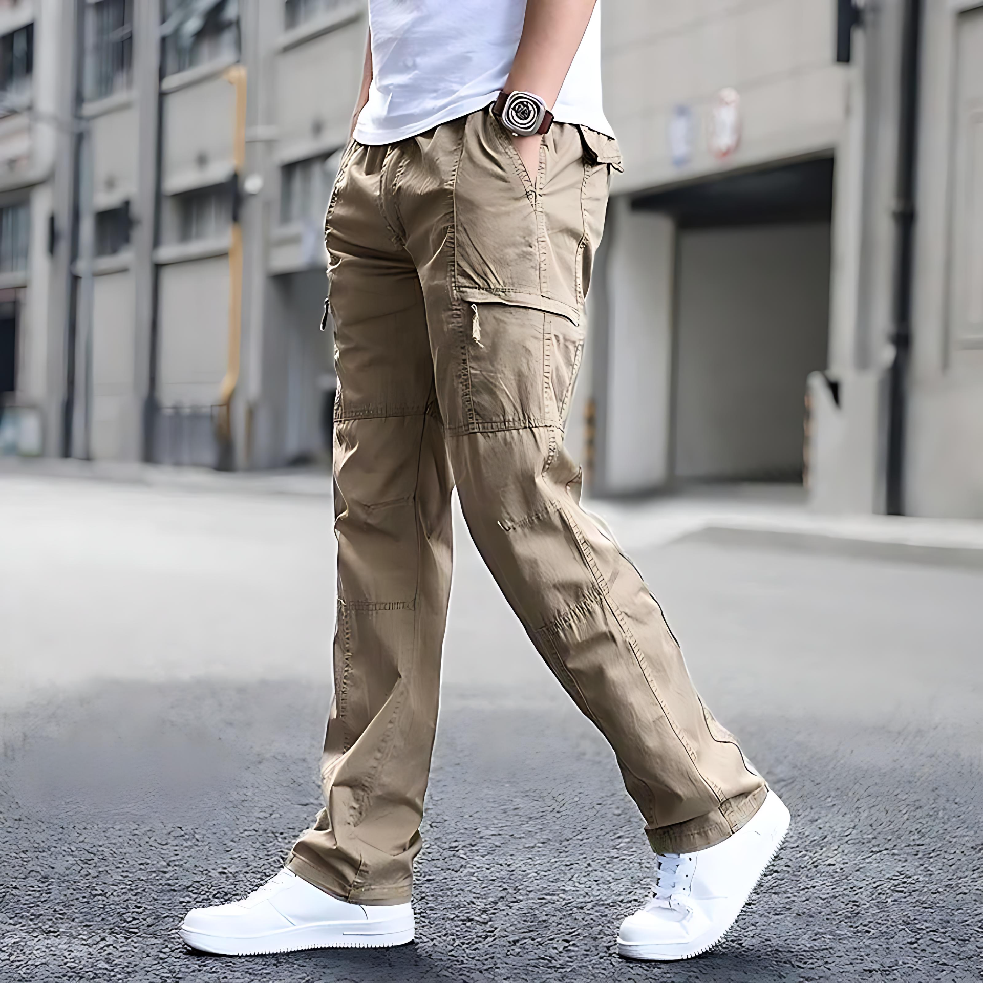 Cevori Straight Leg Cargo Trousers