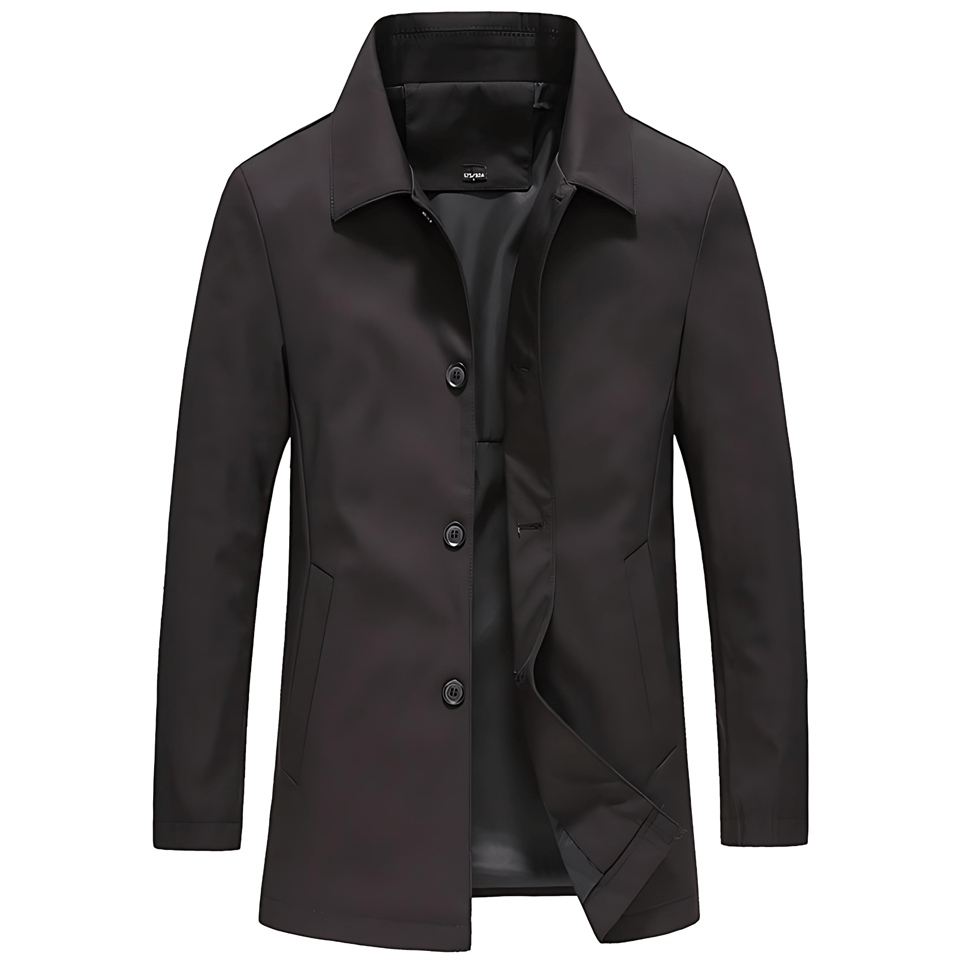 Cevori Stylish Button-Up Trench Coat