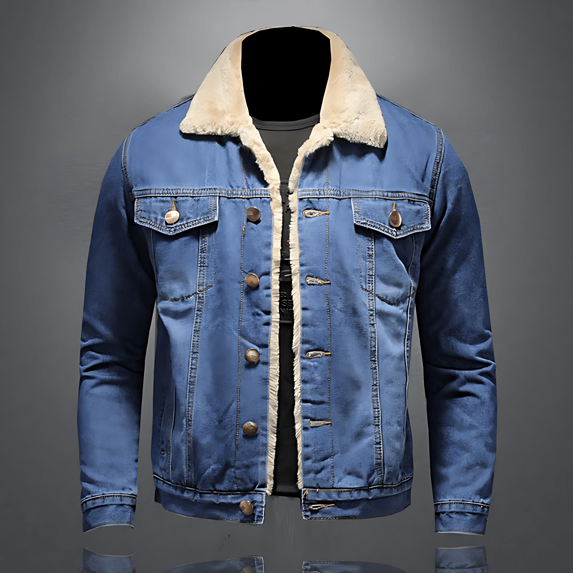 Cevori Stylish Denim Jacket with Warm Lining