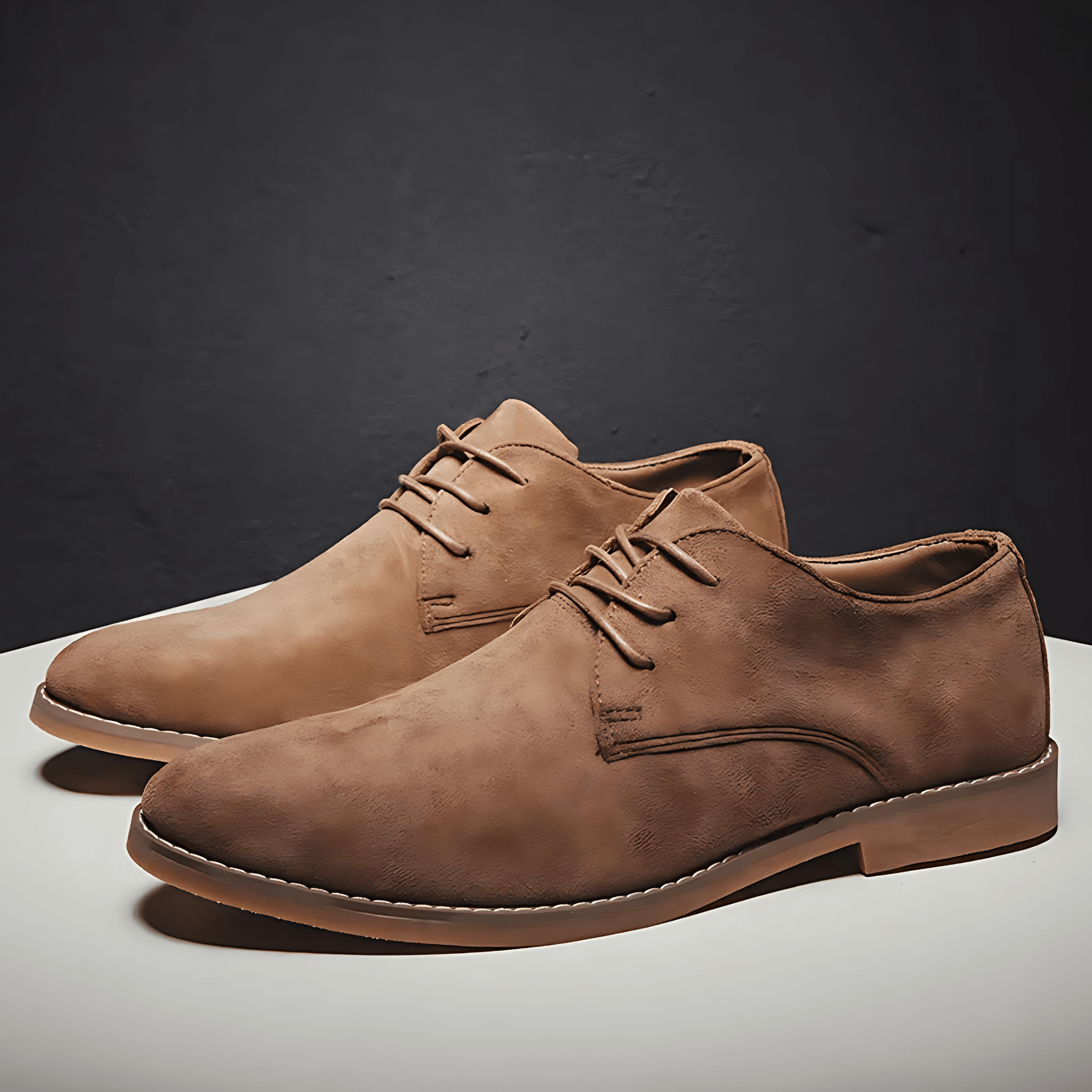 Cevori Suede Lace-up Derby Shoes