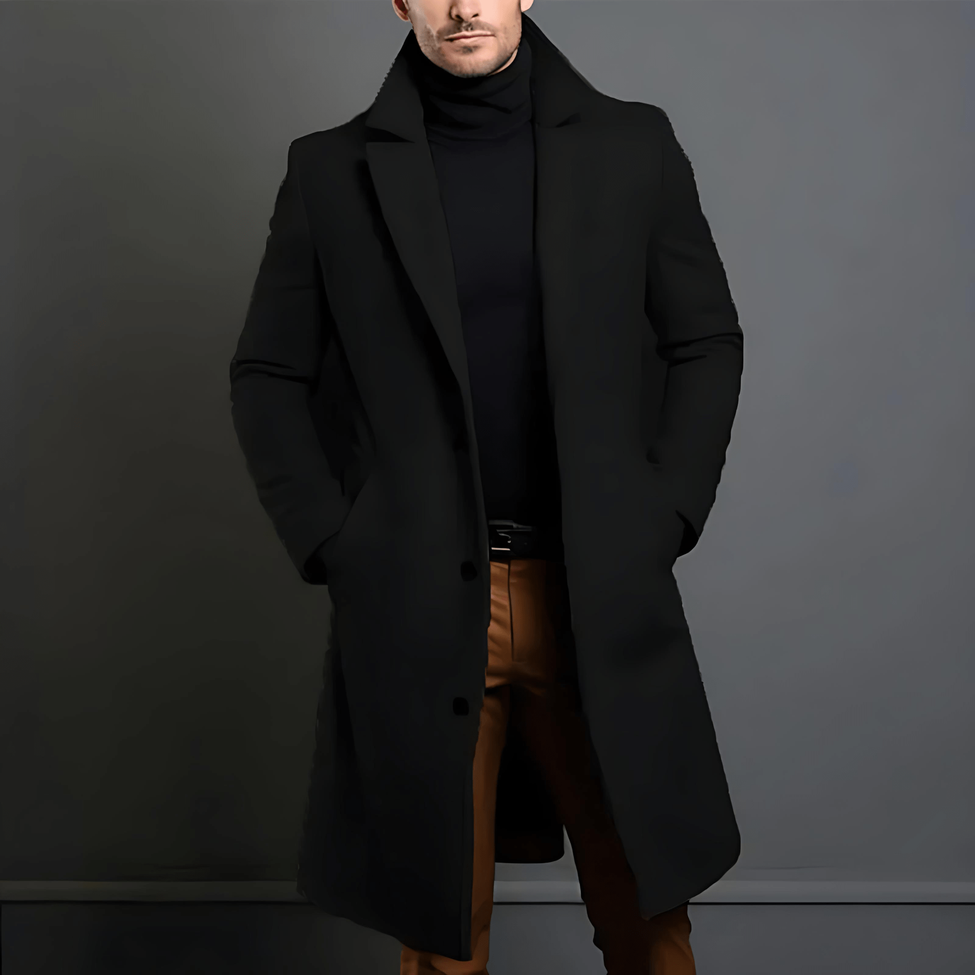 Cevori Tailored Fit Formal Wool Coat