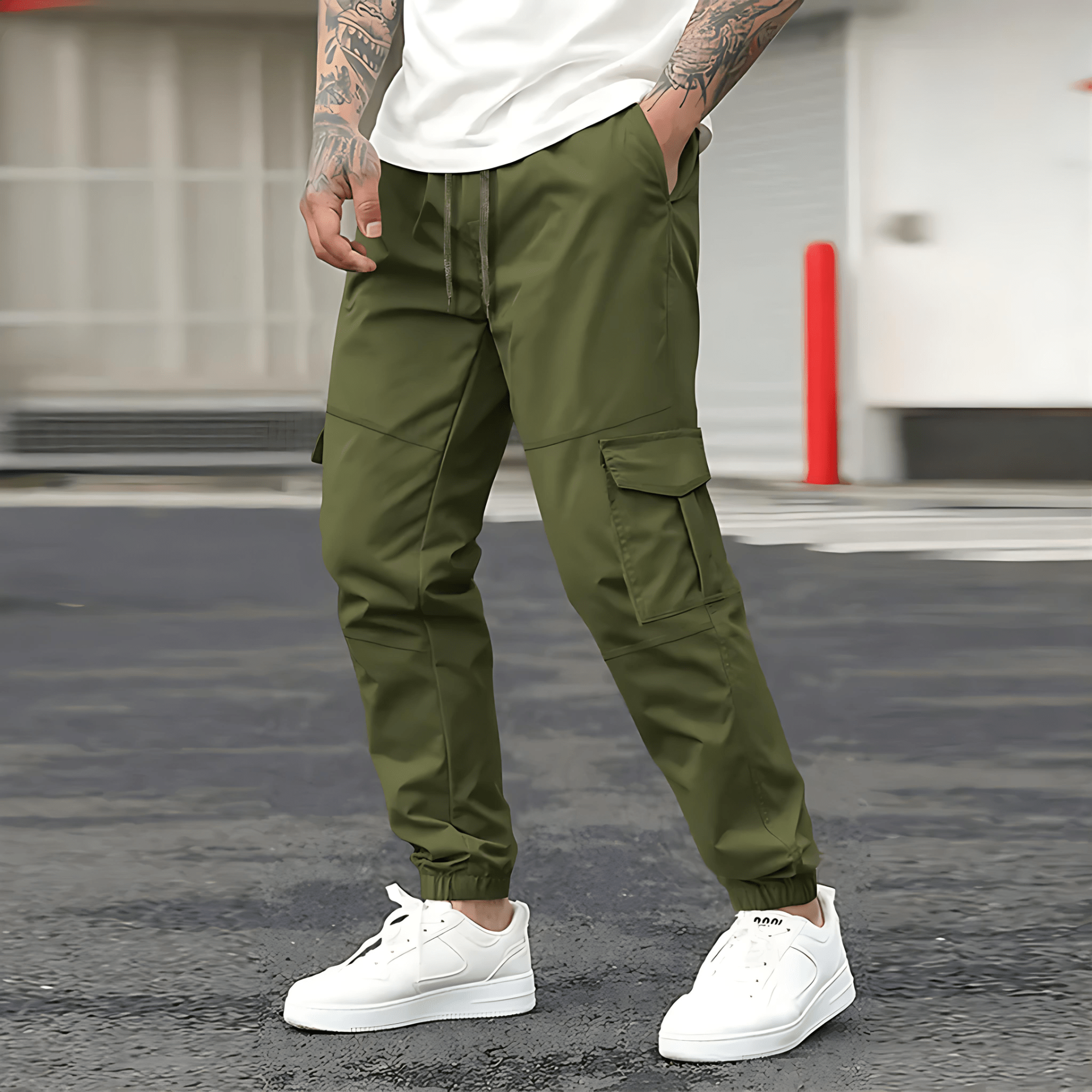 Cevori Tapered Cotton BlendCargo Pants
