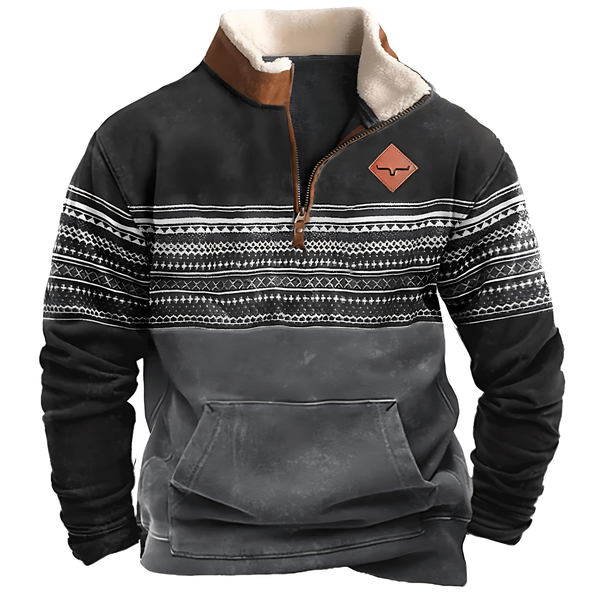 Cevori Warm Winter Sweater Fleece Half Zip Pullover