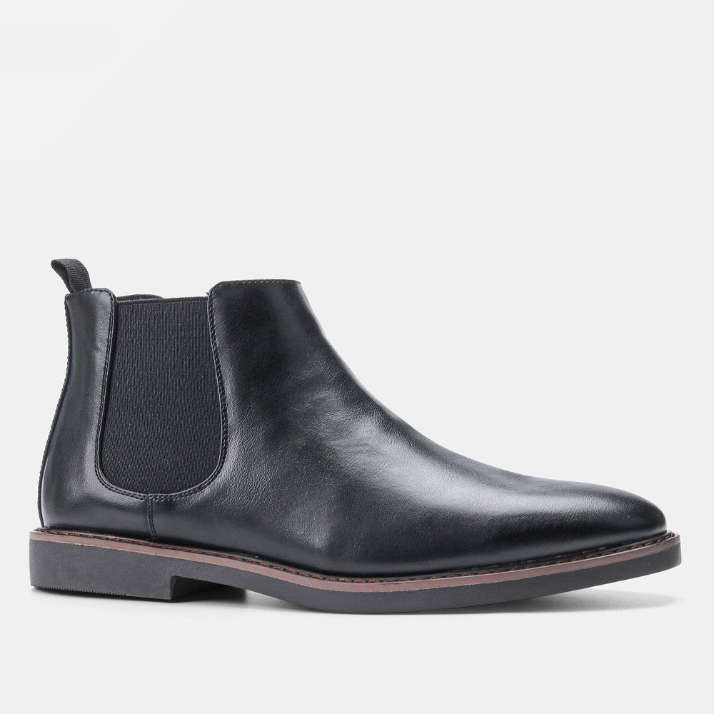 Cevori Slip-On Ankle Style Leather Chelsea Boots