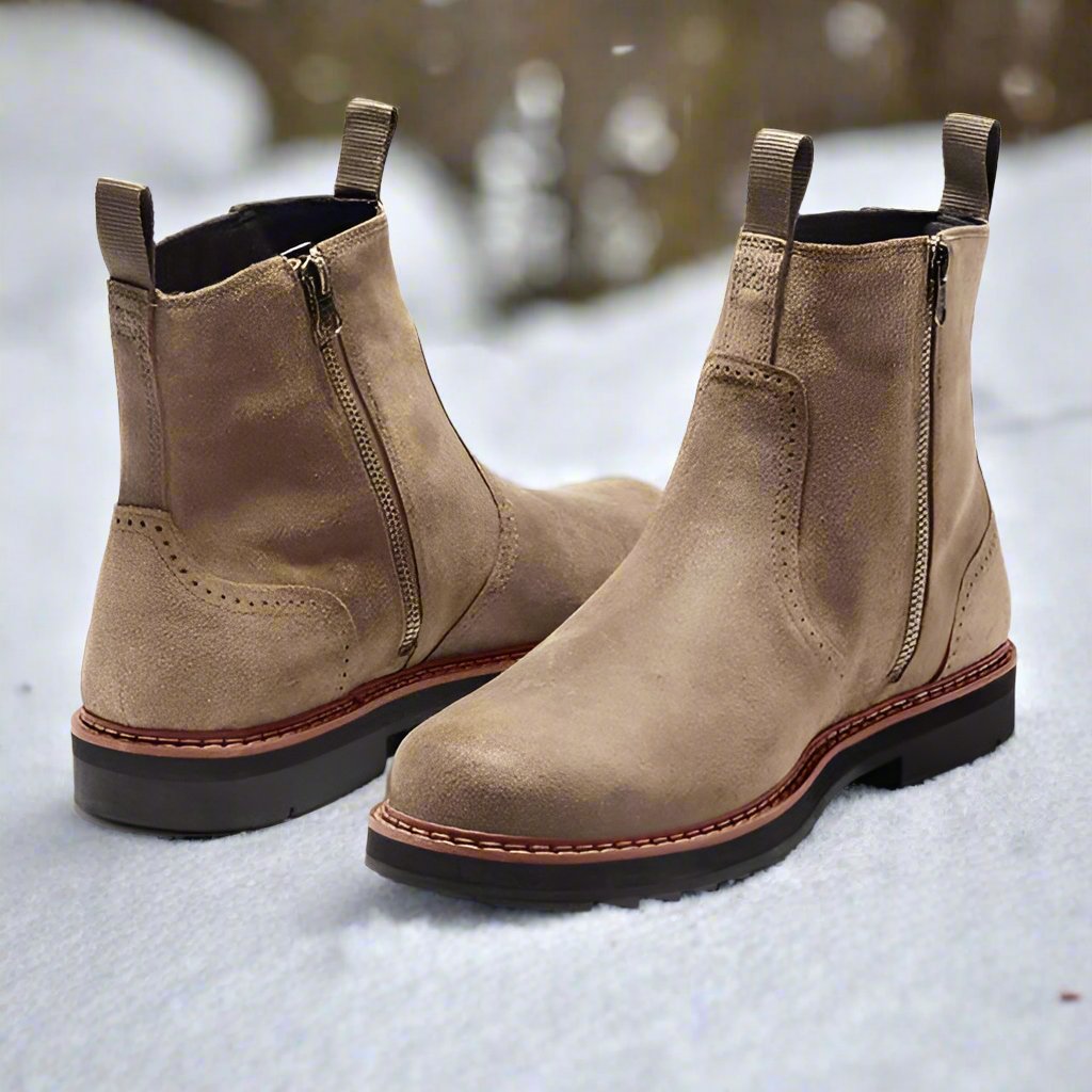 Cevori Casual Chelsea Suede Boots