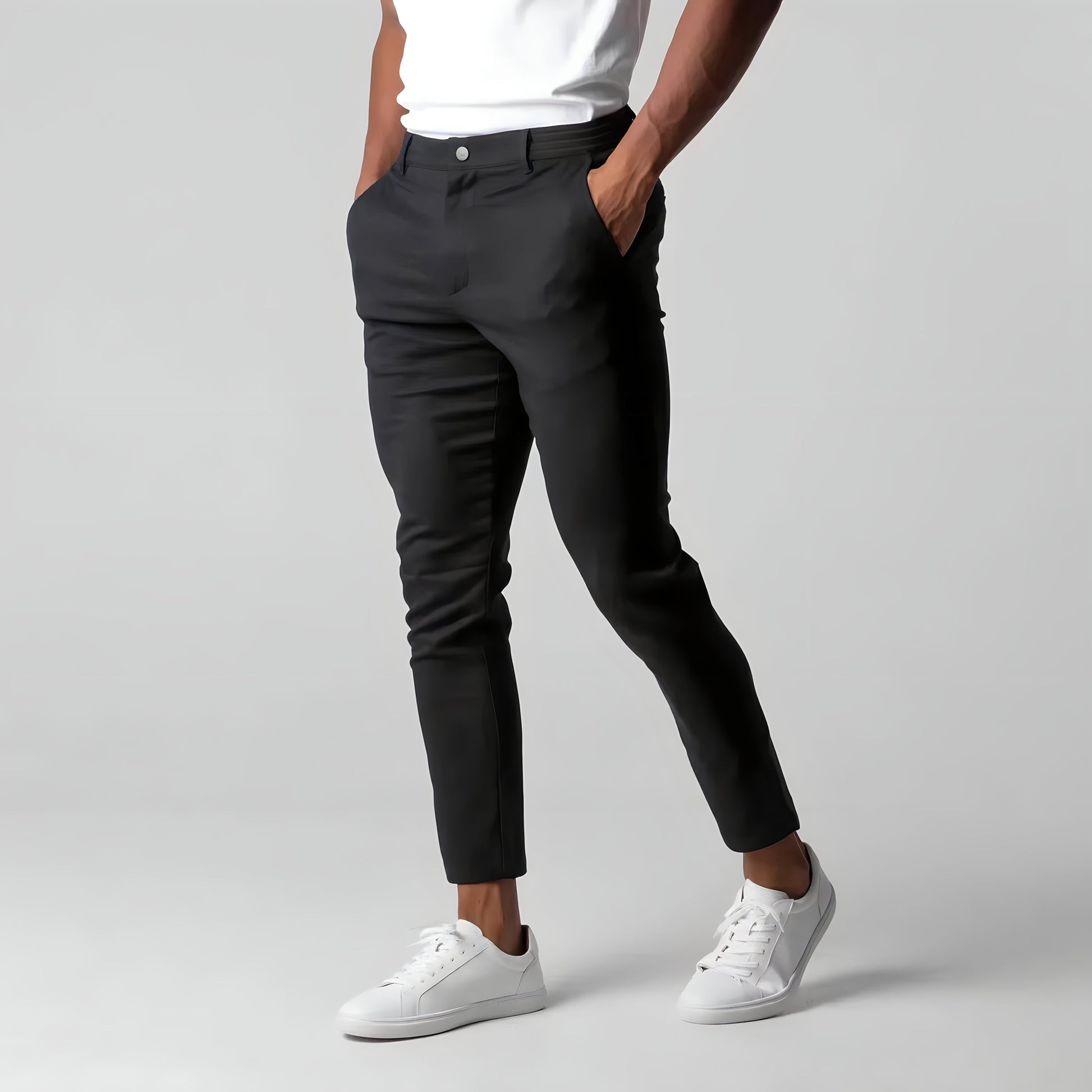 Cevori Skinny Stretch Chino Pants - Elastic Waist