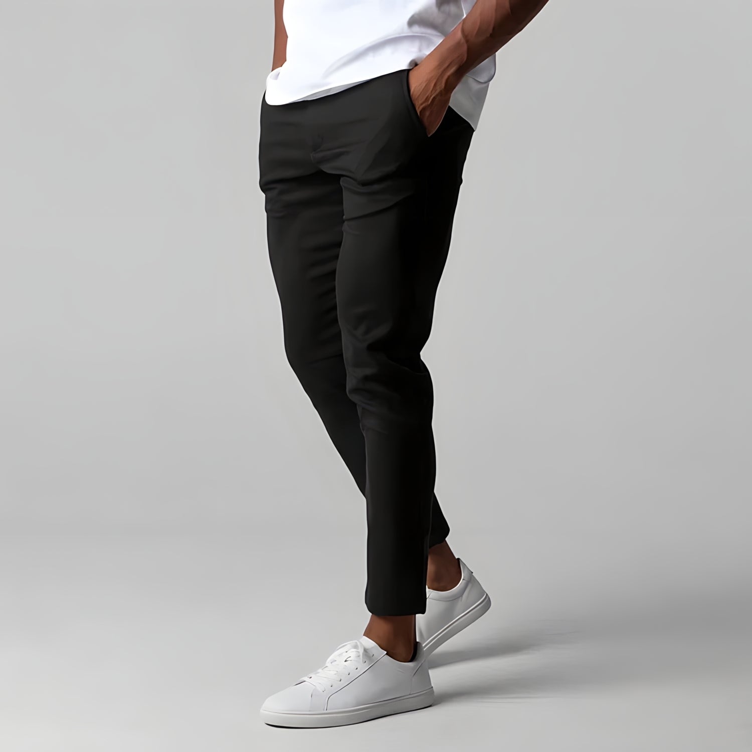 Cevori Skinny Stretch Chino Pants - Elastic Waist