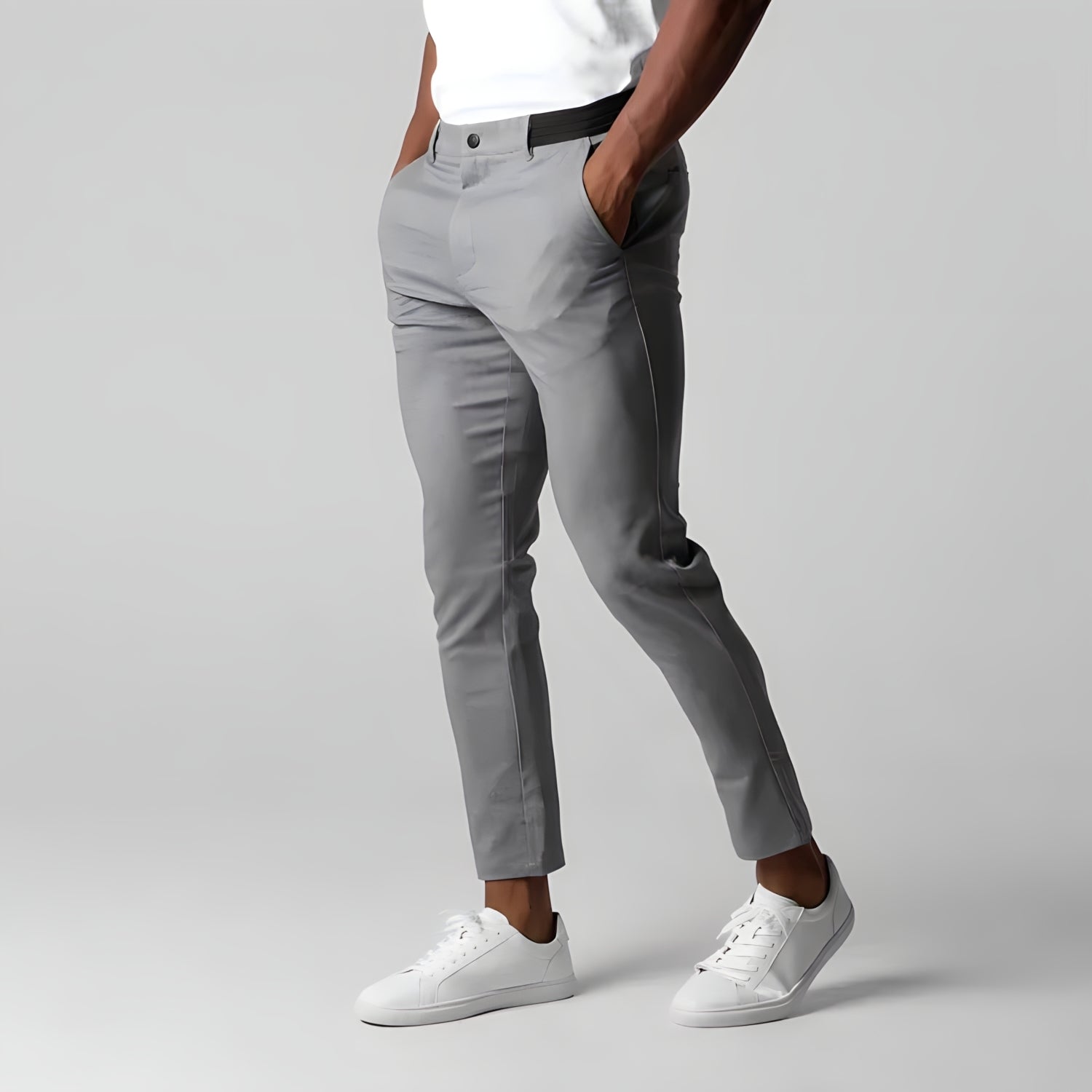 Cevori Skinny Stretch Chino Pants - Elastic Waist