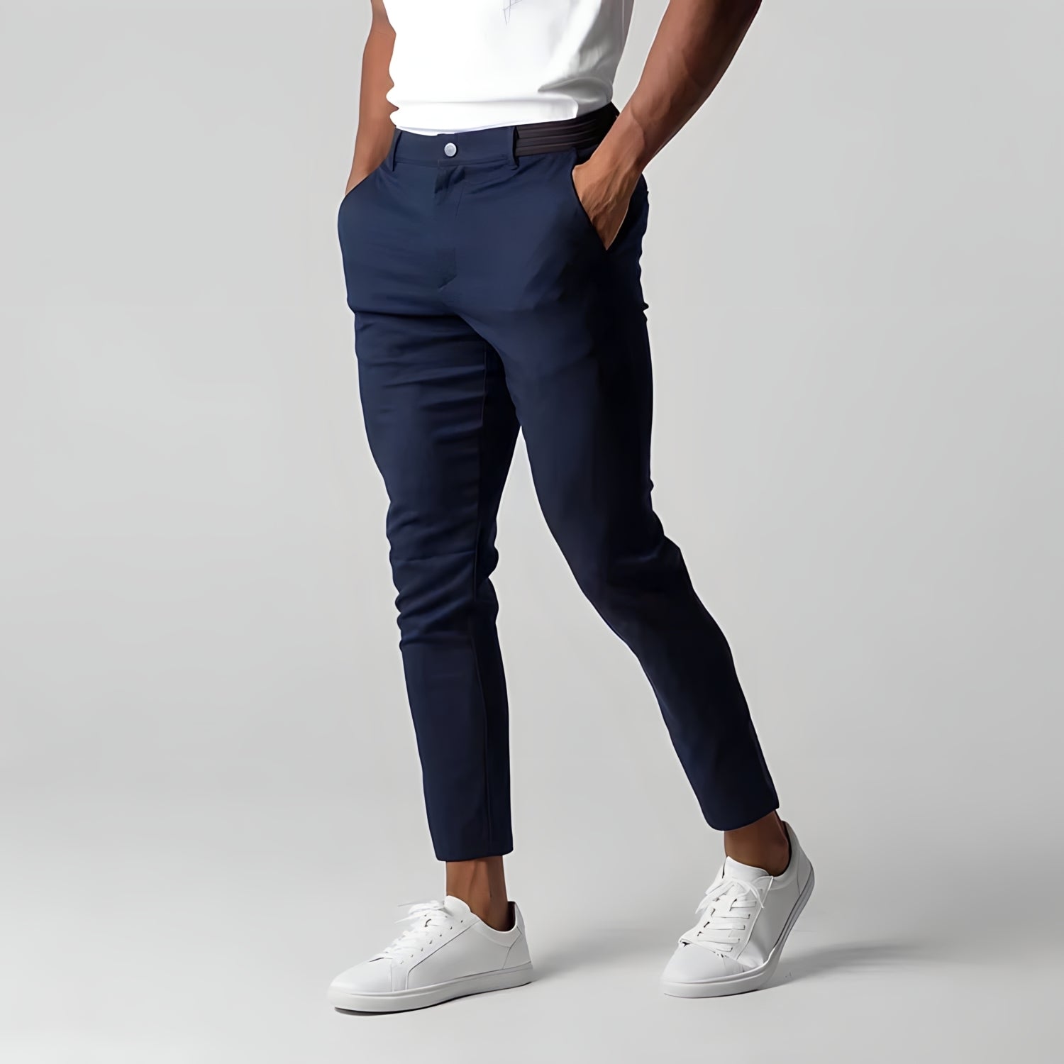 Cevori Skinny Stretch Chino Pants - Elastic Waist