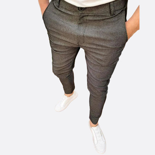Cevori Ankle Length Slim Fit Trousers
