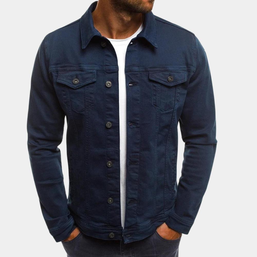 Cevori Classic Button Up Style Denim Jacket