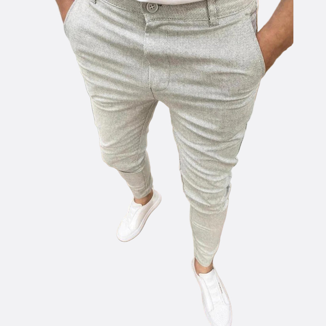 Cevori Ankle Length Slim Fit Trousers