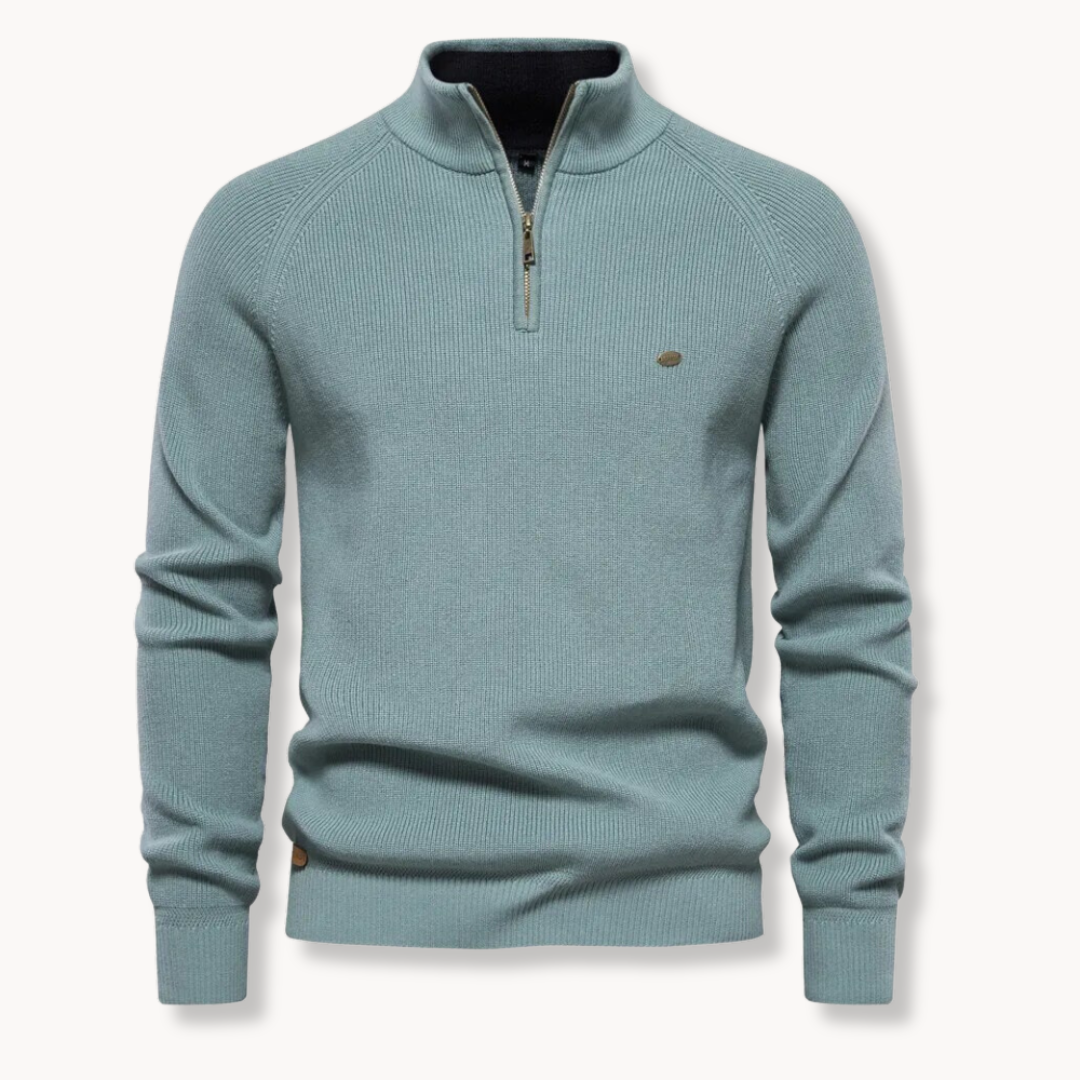 Cevori Slim Fit Half-Zip Knitted Jumper