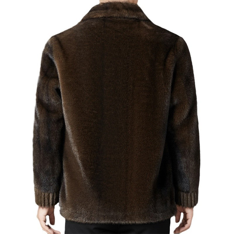 Cevori Reversible Warm Style Faux Fur Jacket