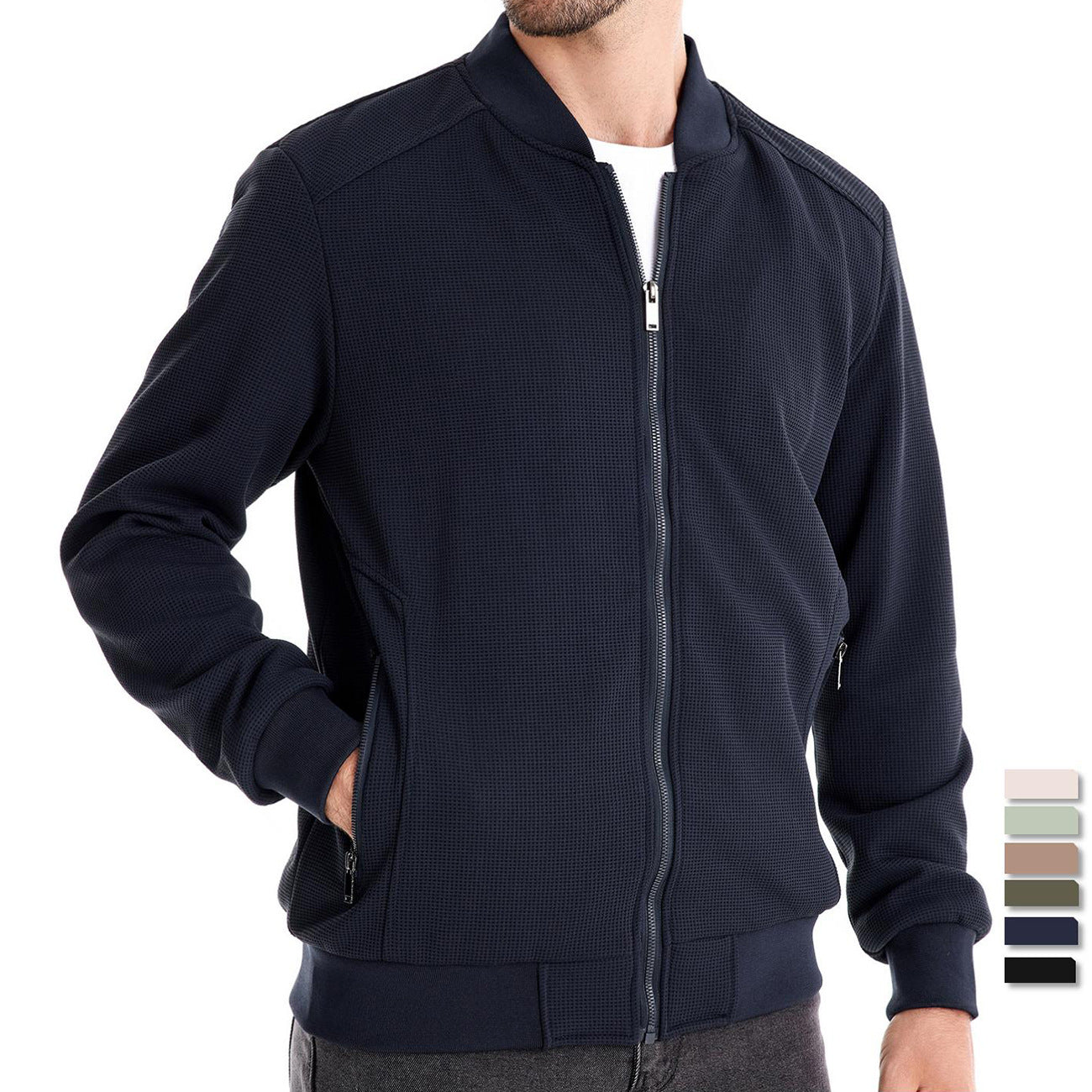 Cevori Stylish Zip-Up Bomber Jacket