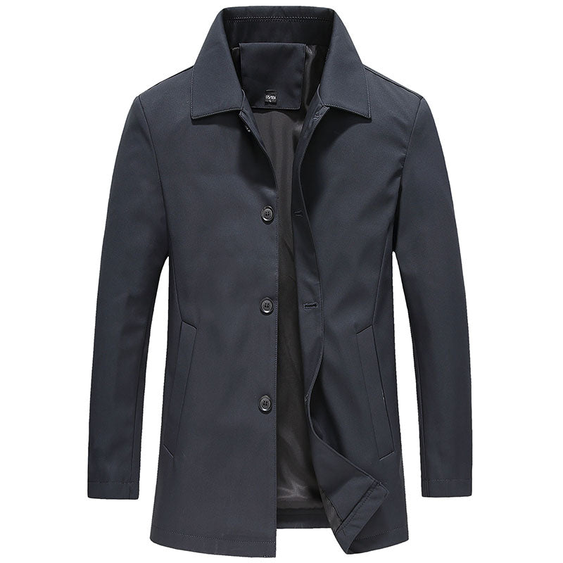 Cevori Stylish Button-Up Trench Coat