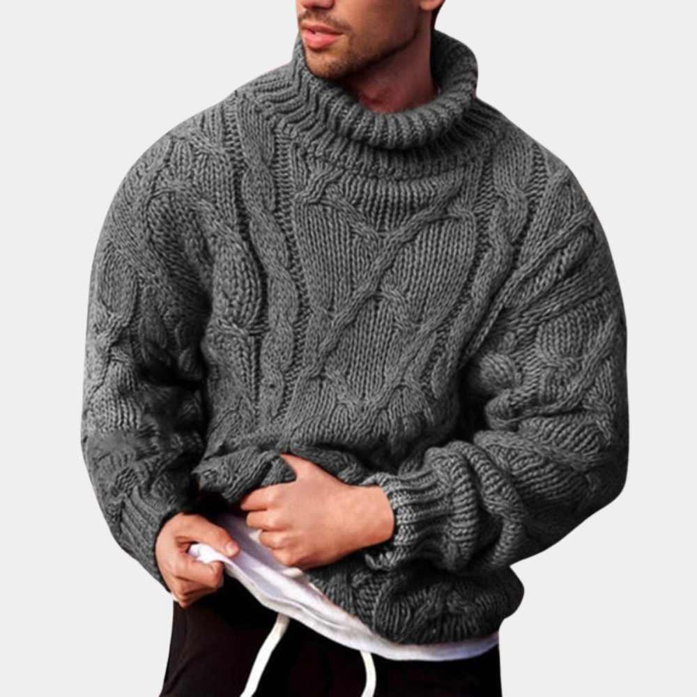Cevori Chunky Knitted Turtleneck Jumper