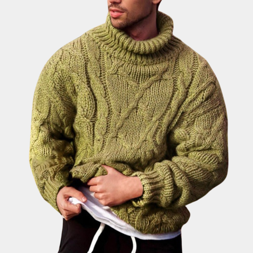 Cevori Chunky Knitted Turtleneck Jumper