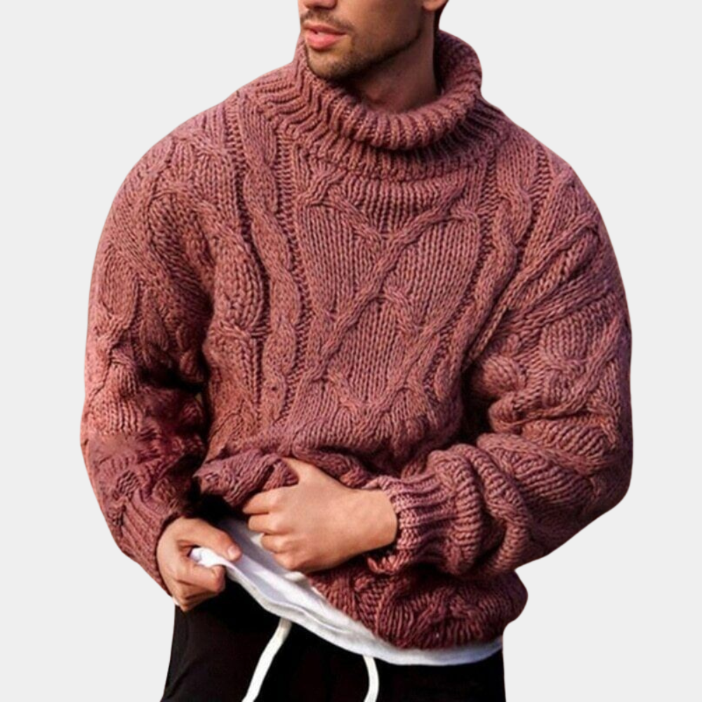Cevori Chunky Knitted Turtleneck Jumper