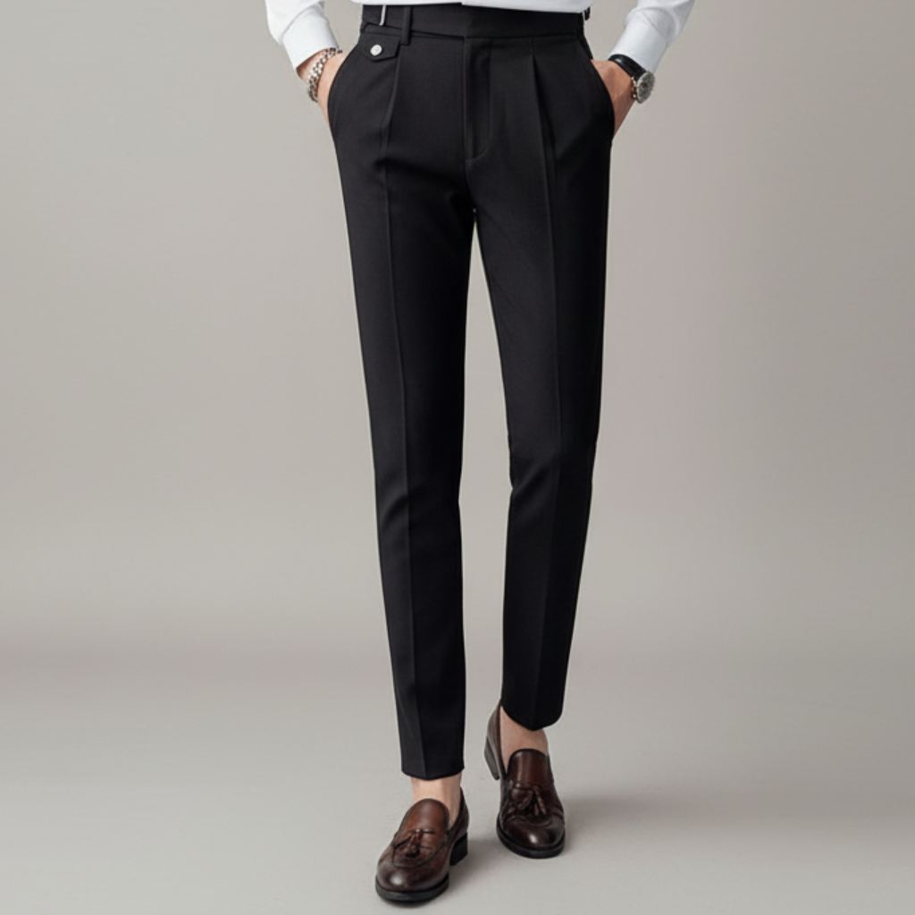 Cevori Business Tailored Pleated Fit Trousers