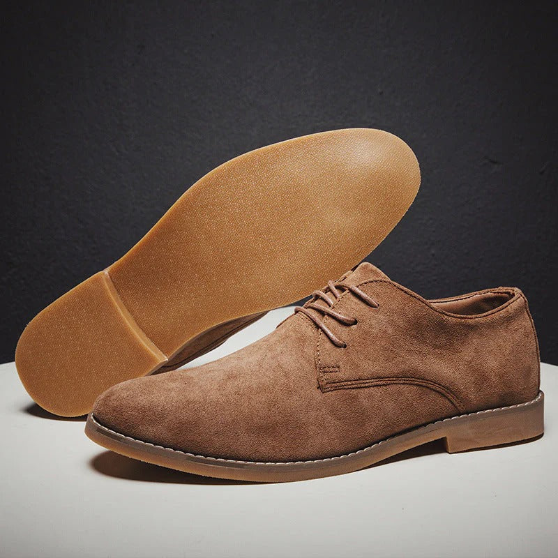 Cevori Lace-Up Suede Dress Shoes