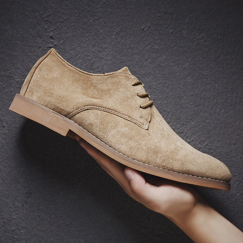 Cevori Lace-Up Suede Dress Shoes