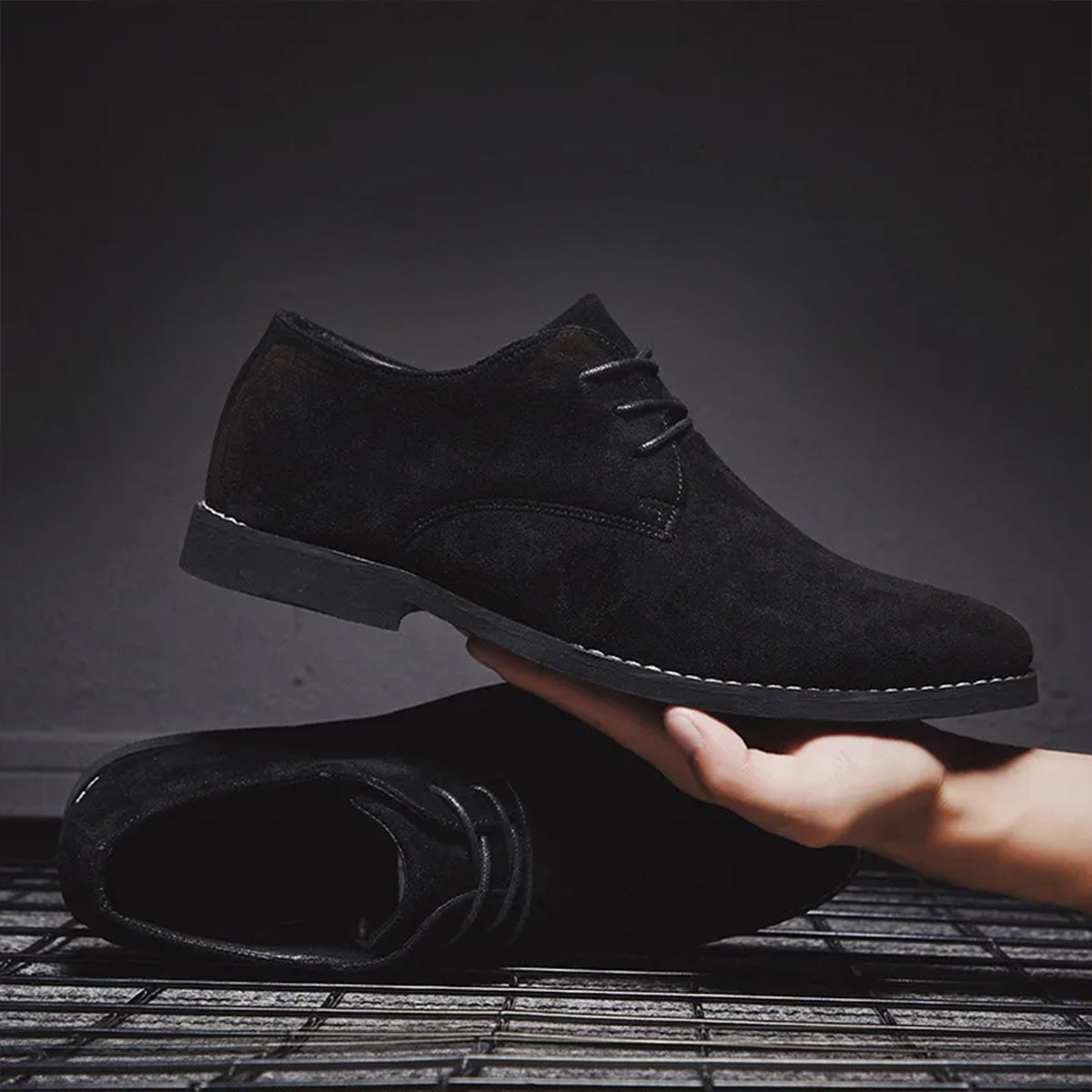 Cevori Lace-Up Suede Dress Shoes