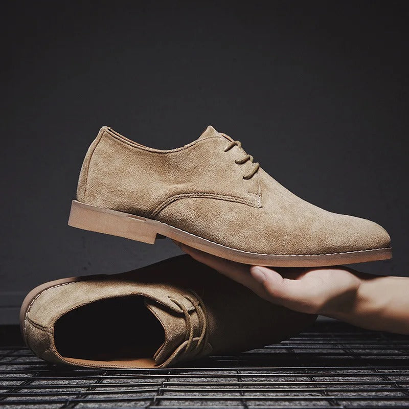 Cevori Lace-Up Suede Dress Shoes
