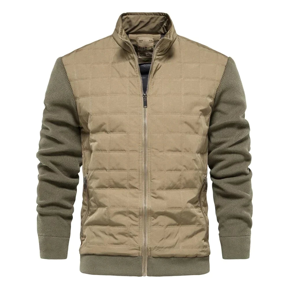 Cevori Quilted Zip-Up Bomber Jacket