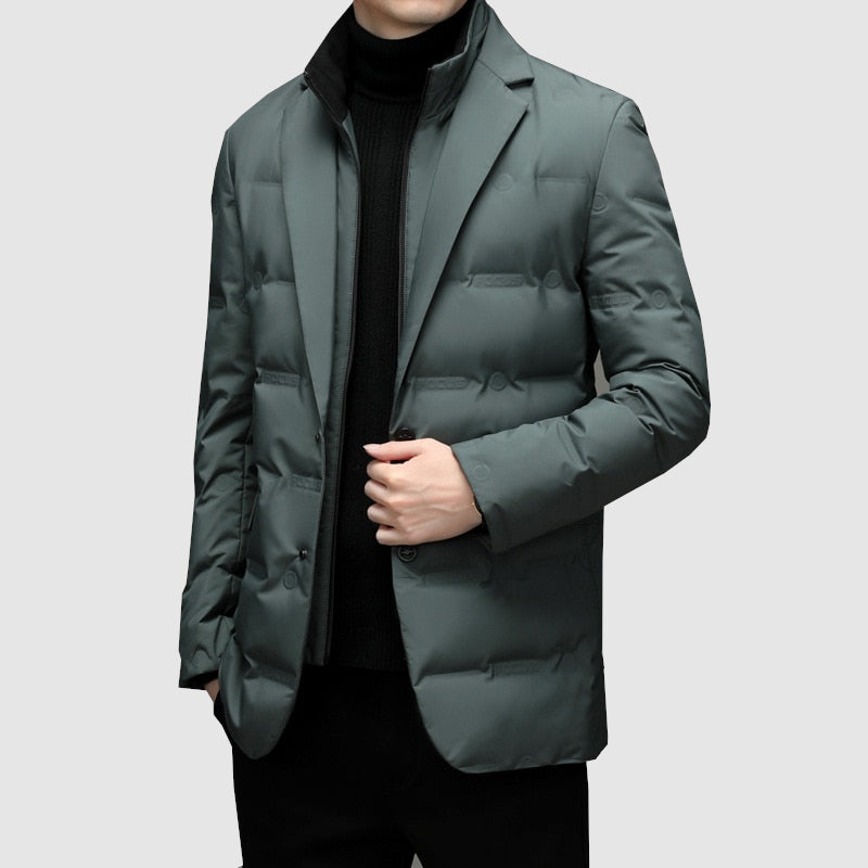 Cevori Smart Outerwear Notch Lapel Padded Jacket