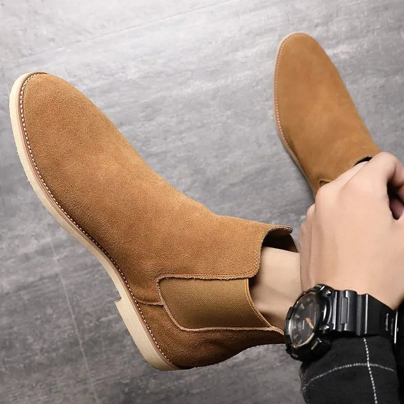 Cevori Retro Ankle High Design Chelsea Boots