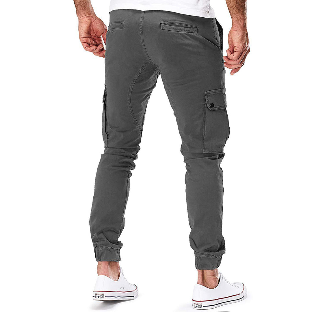 Cevori Multi-Pockets Slim Fit Cargo Trousers