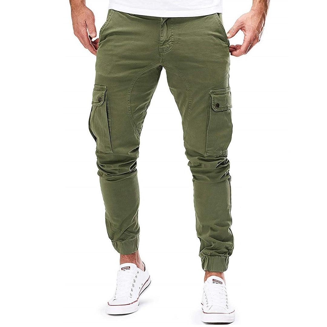 Cevori Multi-Pockets Slim Fit Cargo Trousers