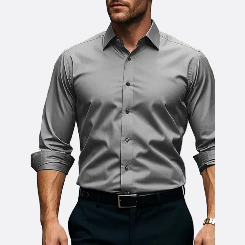 Cevori Long Sleeve Slim Fit Button-Down Shirt
