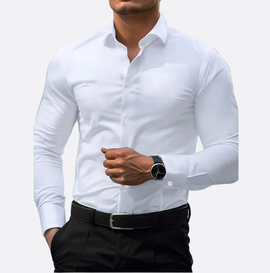 Cevori Long Sleeve Slim Fit Button-Down Shirt