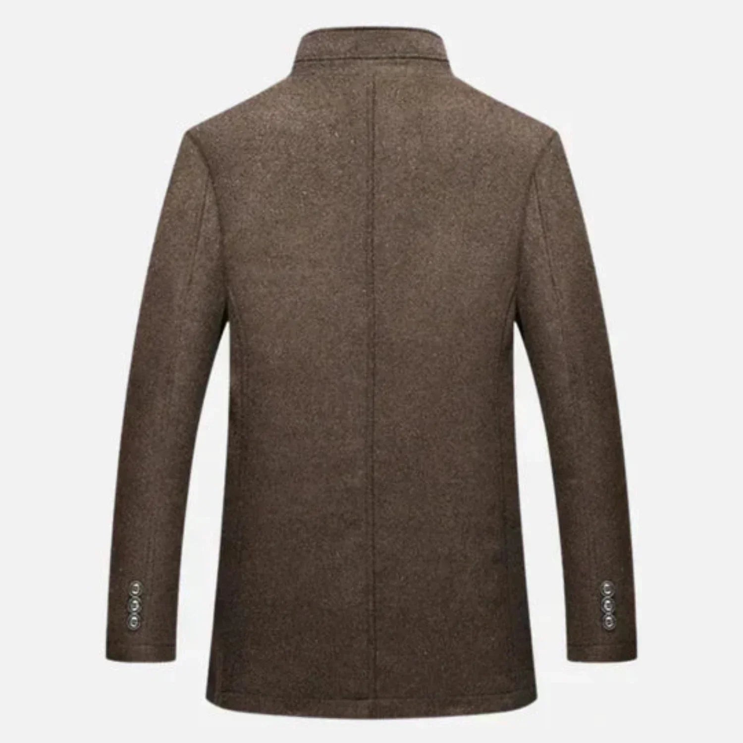 Cevori Stylish Stand Collar Button-Up Overcoat