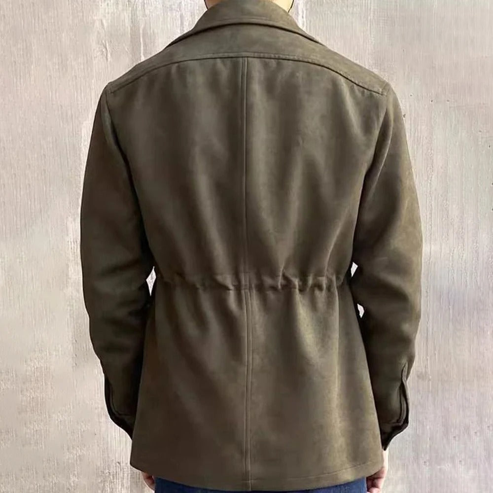 Cevori Four Pocket Suede Look Hunting Jacket