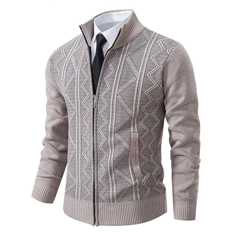 Cevori Zip-Up Knit Style Winter Cardigan